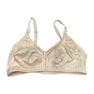 Bali Double Support Bra Women's 38D Soft Taupe Lace Wireless Adjustable Strap